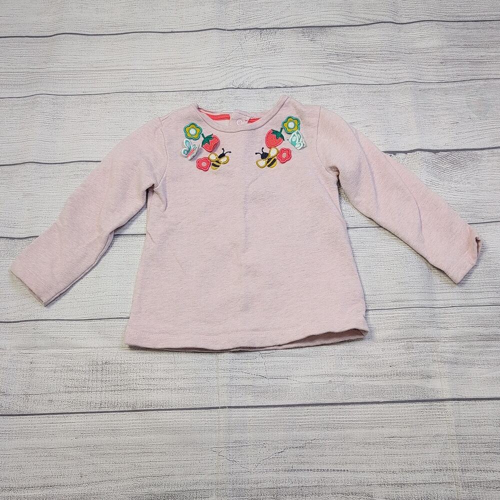 2/3 Baby Boden Embroidered Applique Pullover
